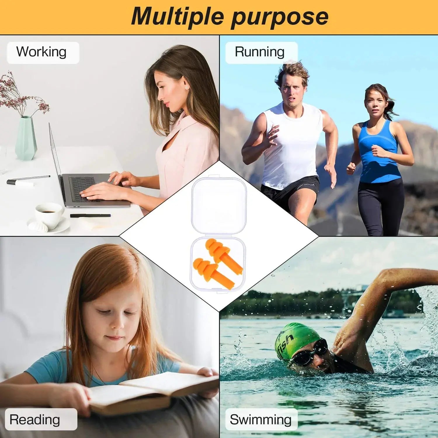 Slumblr® Silicone Earplugs Waterproof with Rope Set Slumblr